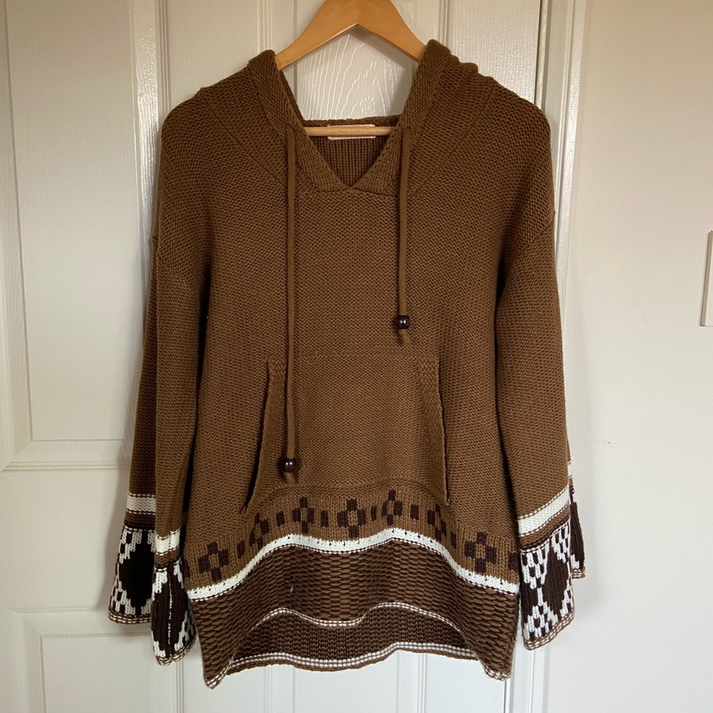 neutral boho pullover